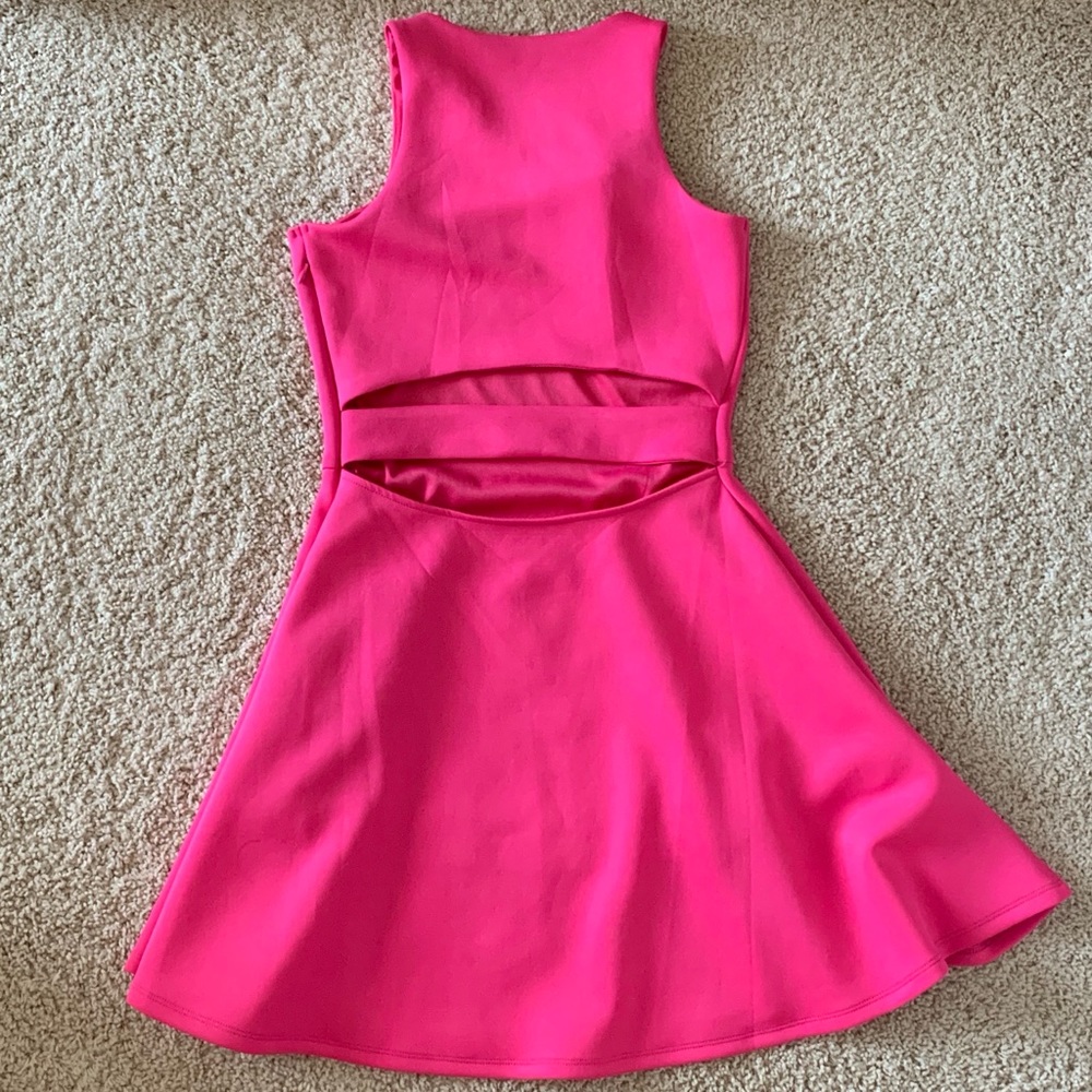 Miss Behave Girls Pink Dress with Back Cut Outs